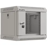 Lanberg WF11-3304-10S, Wandmontiertes Regal, 4U, 30 kg, Sperrschloss, Ablageschienen, Verbessertes Kabelmanagement
