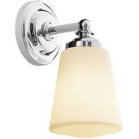 Arcchio Bad-Wandleuchte Mahdi, chrom, Glas, 11cm, IP44