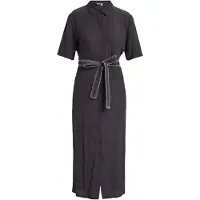 Roxy Island Escape Solid Kurzarm Langes Kleid