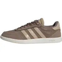 Adidas Sneaker SPORTSWEAR "BREAKNET SLEEK", Damen, Gr. 40, braun (khaki six, gold rw, sanftes weiß), Leder, Synthetik, Schuhe Sneaker, inspiriert vom Design des handball spezial, Topseller