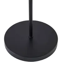 LINDBY Stehleuchte Melanie, schwarz, Stoff, Ø 36 cm, 2-flg.