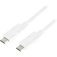 Logilink CU0131, 1 m, USB C, USB C, USB 3.2 Gen 2 (3.1 Gen 2), 10 Gbit/s, Weiß