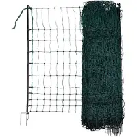 Kerbl Geflügelnetz 50 Meter, 106 cm Doppelspitze, grün, ohne Strom