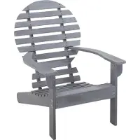 The Living Store Adirondack-Stuhl Massivholz Akazie Grau