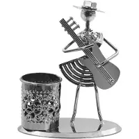 OEM Metalen Pencilcup für Büro mit Retro-Design - Organizer für Musik- und Fahrradliebhaber