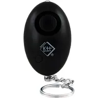 Kh-security Lautstarker 120 dB Personenalarm mit LED-Taschenlampe, schwarz, persönliche Sicherheit, hohe Abschreckung, Taschenalarm für Notfälle