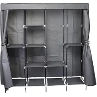 Saska Garden Textile Garderobe 168x45x172CM Dunkelgrau 45238