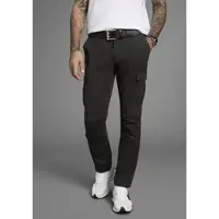 Bruno Banani Cargohose , Herren, Gr. 33, Länge 32, schwarz, Web, Obermaterial: 98% Baumwolle, 2% Elasthan, unifarben, straight fit lang, Hosen Cargohose, moderne Passform, eng anliegende Cargotaschen