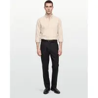 Levi's Langarmhemd "AUTHENTIC BUTTON DOWN", Herren, Gr. S, N-Gr, beige (pumice stone garment dye), Web, Obermaterial: 100% Baumwolle, Hemden Langarmhemd, mit Ton-in-Ton Logostickerei auf der Brust