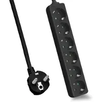 Helos 262807, 3 m, Drinnen, 1,5 mm², Schwarz, 6 AC-Ausgänge, 230 V