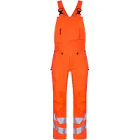 F-engel Warnschutz Latzhose Safety Herren 3544-314 Gr. 26 orange/blue ink