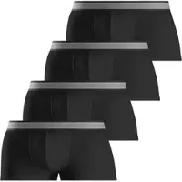 H.I.S. Hipster H.I.S, Herren, Gr. M, 4 Stk., schwarz, Jersey, Obermaterial: 95% Baumwolle, 5% Elasthan, unifarben, körpernah, Unterhosen Hipster, knapp sitzende Boxershorts aus Baumwollmischung, Topseller