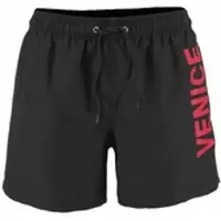 Venice beach Badeshorts , Herren, Gr. XL (54/56), N-Gr, schwarz, Microfaser, Microfaser, Polyester, unifarben, Badehosen Badeshorts, mit Innenslip, mit Innentasche, mit Außenkordel