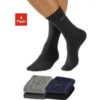 H.I.S. H.I.S "Herren Basic Comfort Socken" Packung, 4 Stk. tlg. mit druckfreiem Bündchen