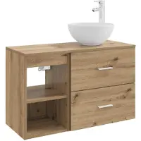 vidaXL Badezimmermöbel-Set 2 stk. Artisan-Eiche Holzwerkstoff