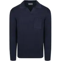 Suitable Raw Pullover Riva Knit Marine