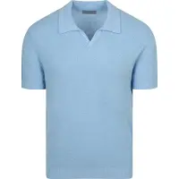 Suitable Poloshirt Riva Bean Leinen Baumwolle Hellblau - XL