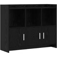 Syfax Sideboard Schwarze Eiche 98,5 x 33 x 80 cm Holzwerkstoff