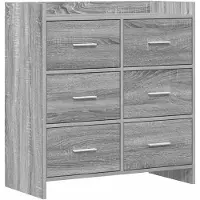Syfax Sideboard Grau Sonoma 75 x 33 x 80 cm Holzwerkstoff