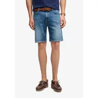 Superdry für Herren. M7110394A Gerade Shorts mit blauem Vintage Logo (28), Lässig, Baumwolle, Denim