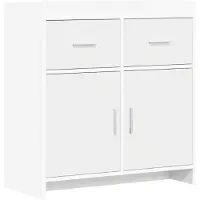 Syfax Sideboard Weiß 75 x 36 x 80 cm Holzwerkstoff