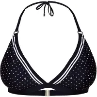 JOOP! Bandeau-Bikini-Top JOOP "Brismar Beach", Damen, Gr. 38, Cup D, schwarz-weiß (schwarz beauty aop), Obermaterial: 83% Polyamid, 17% Elasthan, Bikini-Oberteile Bandeau-Bikini-Top