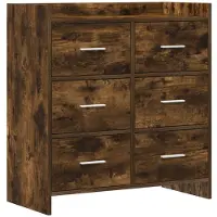 Syfax Sideboard Geräucherte Eiche 75 x 33 x 80 cm Holzwerkstoff