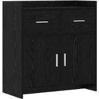Syfax Sideboard Schwarze Eiche 75 x 36 x 80 cm Holzwerkstoff