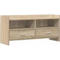Syfax TV-Schränk 100 x 33 x 47 cm Sonoma-Eiche Holzwerkstoff
