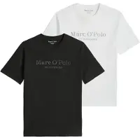 Marc O'Polo T-Shirt "T-Shirt Big-Logo 2er Pack", Herren, Gr. 3XL, bunt (schwarz, weiß), Obermaterial: 100% Baumwolle CO., Shirts T-Shirt