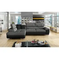 Mirjan 24 Ecksofa Cotere, Eckcouch mit Schlaffunktion und Bettkasten, L-Form Sofa vom Hersteller, Wohnlandschaft (Soft 011 + Lux 06 + Soft 011, Seite: Links)