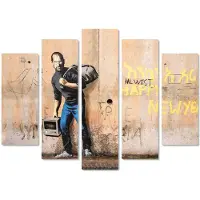 Giallobus Banksy - Steve Jobs - 140L x 100B cm - MDF-Holz