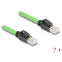 DeLOCK 80890, 2 m, Cat6a, SF/UTP (S-FTP), RJ-45, RJ-45, Schwarz, Grün