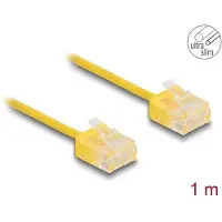 DeLOCK RJ45 Netzwerkkabel Cat.6 UTP Ultra Slim 1 m gelb mit kurzen Steckern, 1 m, Cat6, U/UTP (UTP), RJ-45, RJ-45, Gelb