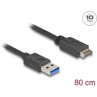 DeLOCK USB 10 Gbps Kabel USB Typ-E Key A 20 Pin Stecker zu USB Typ-A Stecker 80 cm, 0,8 m, USB E, USB A, USB 3.2 Gen 2 (3.1 Gen 2), 10 Gbit/s, Schwarz