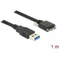 DeLOCK 1m USB 3.0, 1 m, USB A, Micro-USB B, USB 3.2 Gen 1 (3.1 Gen 1), Männlich/Männlich, Schwarz