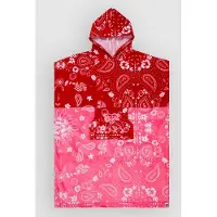 Roxy Badeponcho "Stay Magical Printed", Damen, rot (hibiscus boho bandana bico), Obermaterial: 100% Baumwolle., Hausmäntel Badeponcho
