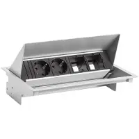 Bachmann CONEO SET 2x Schutzkontakt 2x ABD, silberfarben