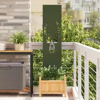 Syfax Garten Sichtschutz-Leinwand Tiermuster Olivgrün 32 x 140 cm