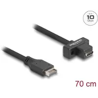 DeLOCK USB 10 Gbps Kabel Typ-E Key A 20 Pin Stecker zu USB Type-C Buchse zum Einbau 70 cm, 0,7 m, 3.2 Gen 2 (3.1 Gen 2), USB Type-E, USB Typ-C, 32/28, Männlich