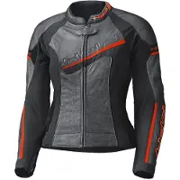 Held Debbie II Perforierte Damen Schwarz Rot Motorrad Lederjacke Größe 44
