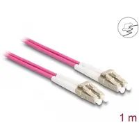 DeLOCK LWL Kabel mit Metallarmierung LC Duplex zu LC Duplex Multimode OM4 1 m, 1 m, OM4, LC, LC