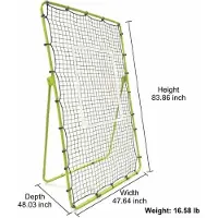 StarTech.com Volleyball Trainingsnetz - Rebounder Netz 210 x 120 cm - Verstellbares Multi-Winkel Rückprallnetz - Faltbar mit Bodenankern - Grün