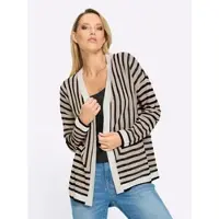 HEINE Strickjacke in ecru-beige-gemustert | Gr.: 36-38
