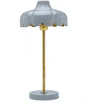 PR Home Tischleuchte Wells, blau/goldfarben Höhe 50 cm
