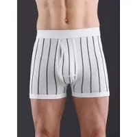 Witt Schlüpfer "Hose kurz Hose kurz 2 Stück", Herren, Gr. 10, 2 Stk., Feinripp, schwarz-weiß (weiß, gestreift), Feinripp, , Unterhosen Schlüpfer