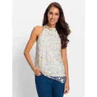 HEINE Shirttop in ecru-silberfarben-gemustert | Gr.: 40