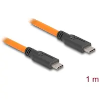 DeLOCK USB 5 Gbps Kabel USB Type-C Stecker zu USB Type-C Stecker für Tethered Shooting 1 m orange, 1 m, USB C, USB C, 5 Gbit/s, Orange