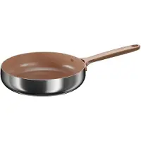 Berghoff Home Bratpfanne Ø 24 cm Edelstahl, keramische Antihaftbeschichtung, PTFE frei, für alle Herdarten, Warm Blush
