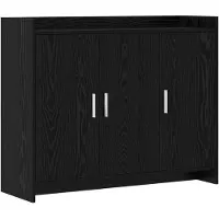 Syfax Sideboard Schwarze Eiche 98,5 x 33 x 80 cm Holzwerkstoff
